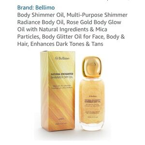 Bellimo Body Shimmer Oil Rose‎ Gold Glow Natural Ingredients